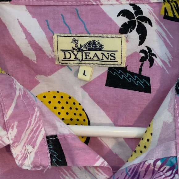 Vintage Button Front Shirt 🌴 Size Large - Picture 3 of 5